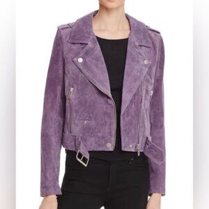 Blank NYC Lavender Suede Leather Jacket